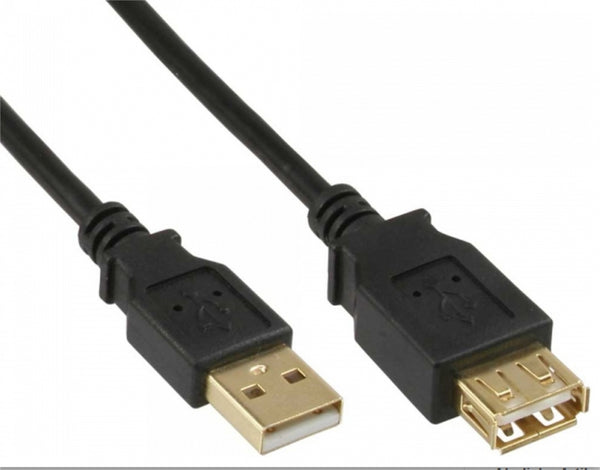 USB2 forl. kabel, A-han/A-hun, Premium, 5,0 m