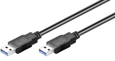 USB3 forb. kabel A-han/A-han, sort, 1,8 m