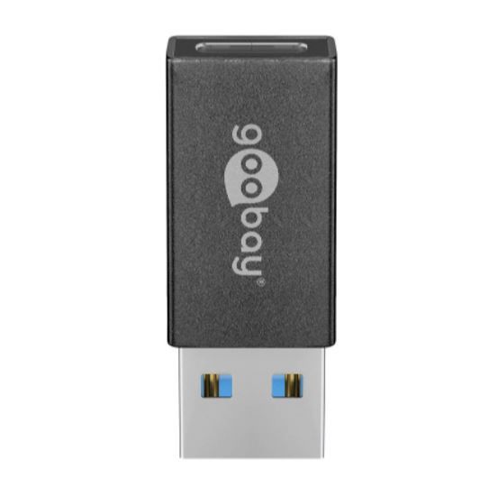 USB-C hun til USB A han 3.0 adapter, Sort