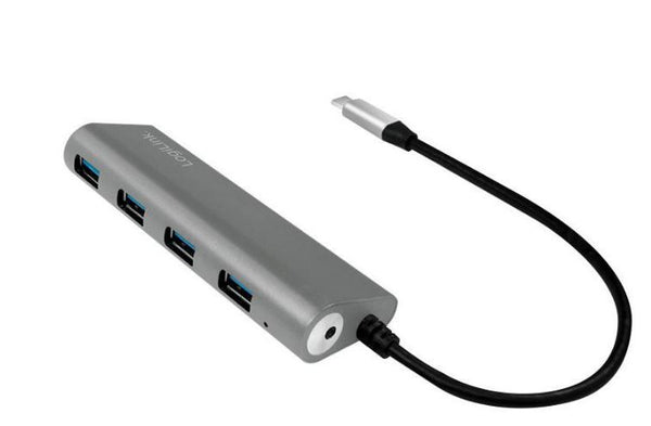 USB-C 4 port HUB Aluminium 5V PSU