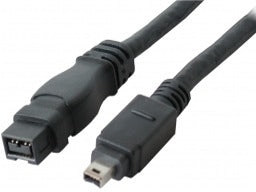 FireWire 800 kabel, 4 pol han/9 pol han, 2 m