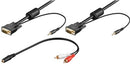 SVGA forb. kabel m. audio, 15 pol SUB-D han/han, 5 m