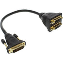 DVI adapter DVI-D Han (24+1)  2x DVI-D Hun