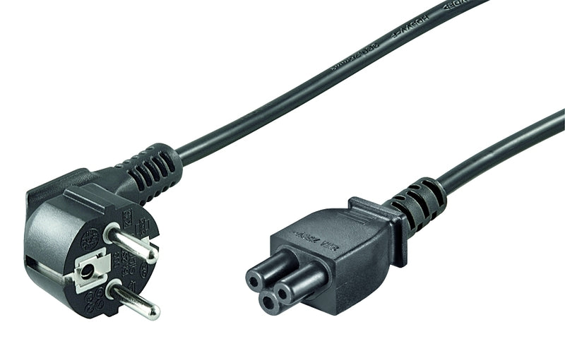 Powerkabel, Schuko/Mikey Mouse, 1,8 m, sort