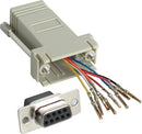 SUB-D 9 pol hun til RJ45 hun adapter