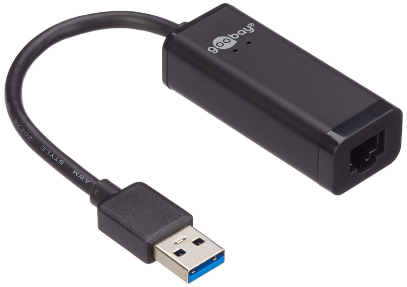 USB3.0 til RJ45 10/100/1000  Ethernet adapter Sort