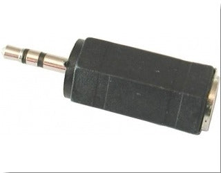 Audio adapter, 2,5 mm st. jack han/3,5 mm st. jack hun