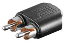 Audio adapter, 3,5 mm st. jack hun/2xPhono han