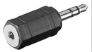 Audio adapter, 3,5 mm st. jack han/2,5 mm st. jack hun