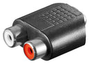 Audio adapter, 3,5 mm st. jack hun/2xphono hun