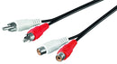 Goobay 50027 Stereo Extension Cable, 2x RCA, 5 m Cable Length