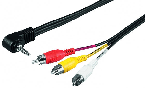 Audio kabel, 4 pol 3,5mm jack han/3xPhono han, 1,5 m
