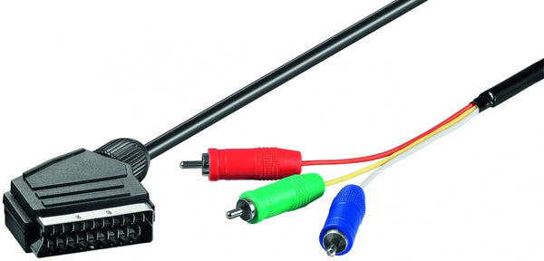 Scart kabel til komponent (RGB), 5 m