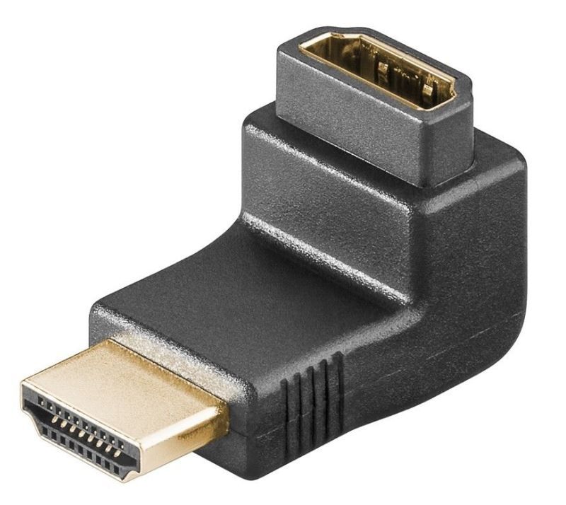 Goobay 68782 HDMI Angled Adapter, Gold-Plated, Female, Type A