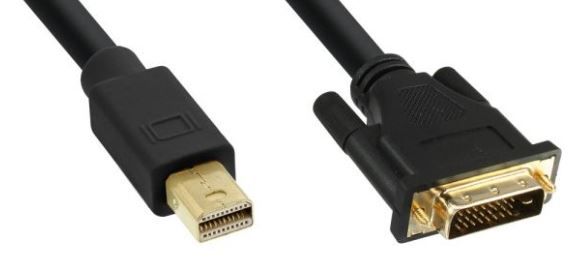 DisplayPort Mini til DVI-D kabel, sort, 2 m