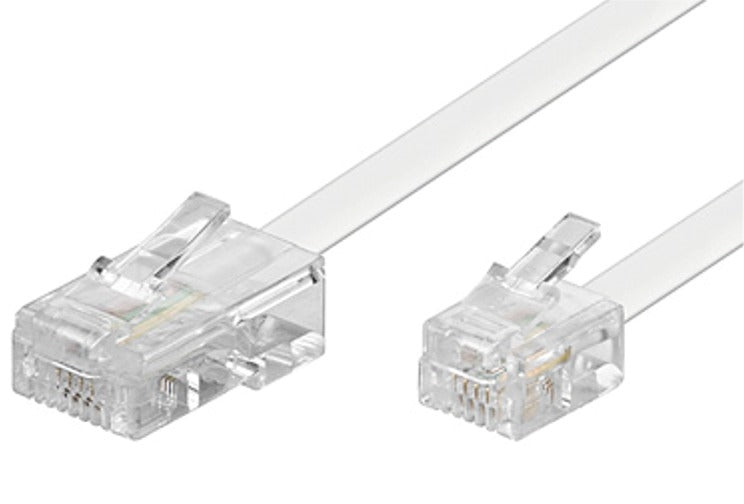 Telefon forbindelseskabel RJ11/RJ45, hvid, 3 m