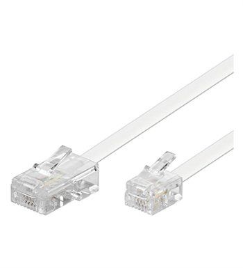 Telefon forbindelseskabel RJ11/RJ45, sort, 6 m