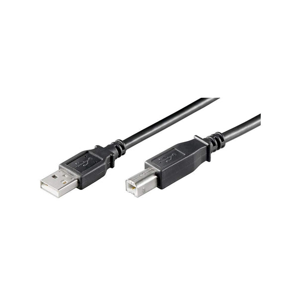 USB2 forb. kabel, A-han/B-han, sort, 3 m