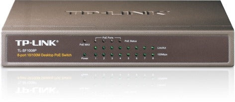 TP-Link TL-SF1008P - Switch, 8 port 10/100mbit, 4xPoE