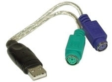 USB/PS2 adapterkabel, USB han/2xPS2 hun