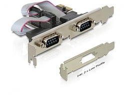 Seriel PCI Express udvidelseskort, 2 porte - LOW PROFILE