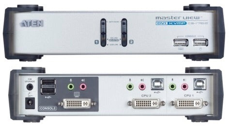 KVM Desktop switch ATEN, 2 port DVI/USB+ audio