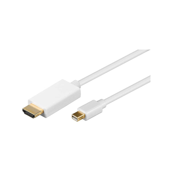 DisplayPort Mini til HDMI kabel, hvid, 1 m