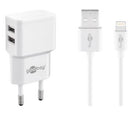 goobay 44979 mobile device charger Indoor White 44979, Indoor, AC, 5 V, 2.4 A, 1 m, White