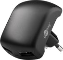 Goobay 44952 2x USB Charger Extra Compact Design, 2x USB, Black, 1
