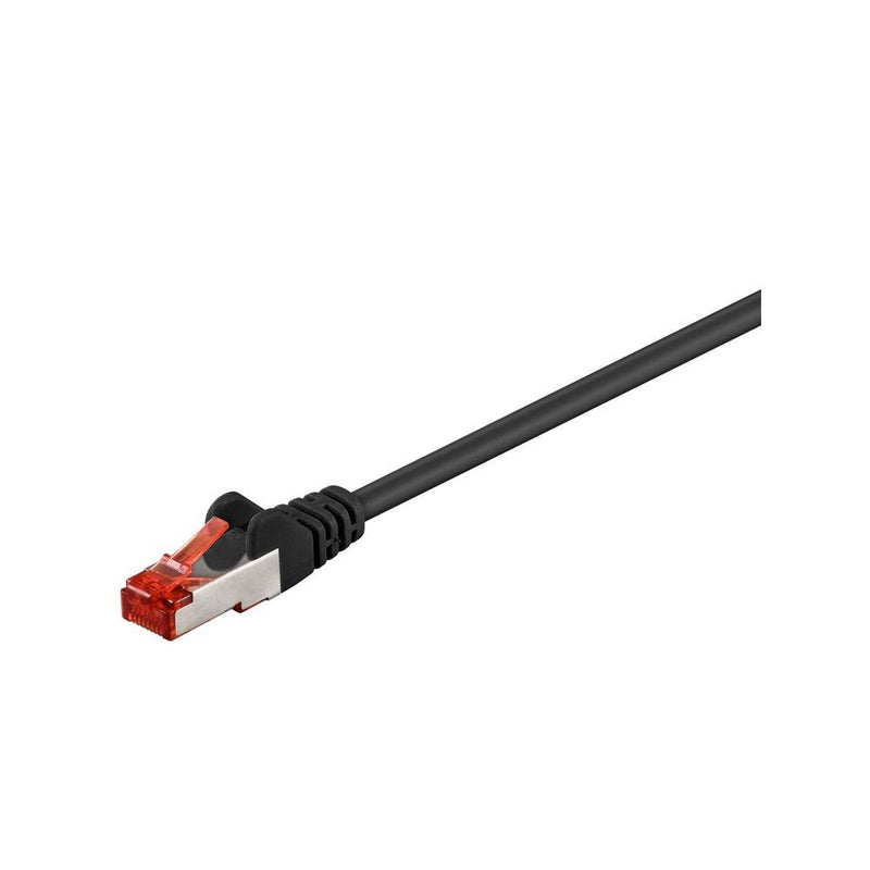 Patch kabel, S/FTP CAT6, 0,25 m, Sort