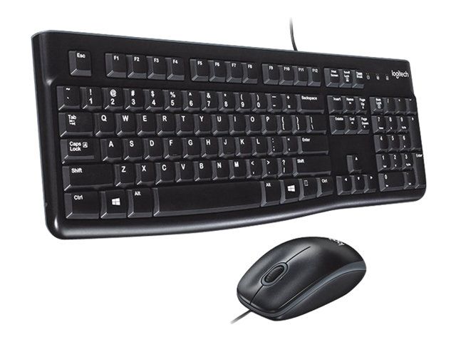 Logitech Desktop MK120 tastatur Mus inkluderet USB QWERTY Nordisk Sort