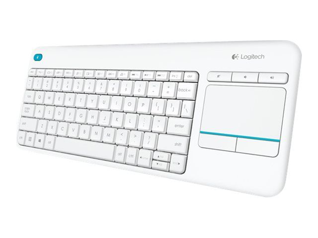 Logitech K400 Plus Tv tastatur RF trådløst QWERTY Nordisk Hvid