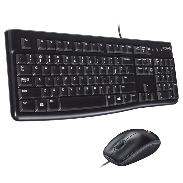 Logitech Desktop MK120 tastatur Mus inkluderet USB QWERTY Nordisk Sort
