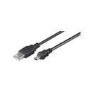 USB2 kabel, A-han/USB mini 5 pol han, 3 m