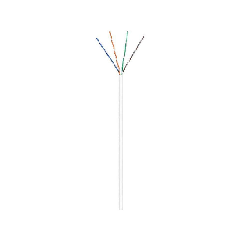 Patch kabel (blød), UTP CAT6,HVID, 100 m på spole, CCA