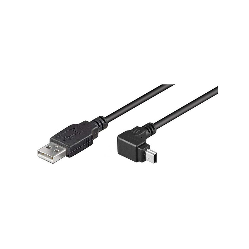 USB2 Vinkel kabel, A-han/USB mini 5 pol han, 1.8 m