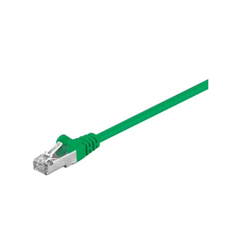 Patch kabel, F/UTP CAT5E, 1 m grøn