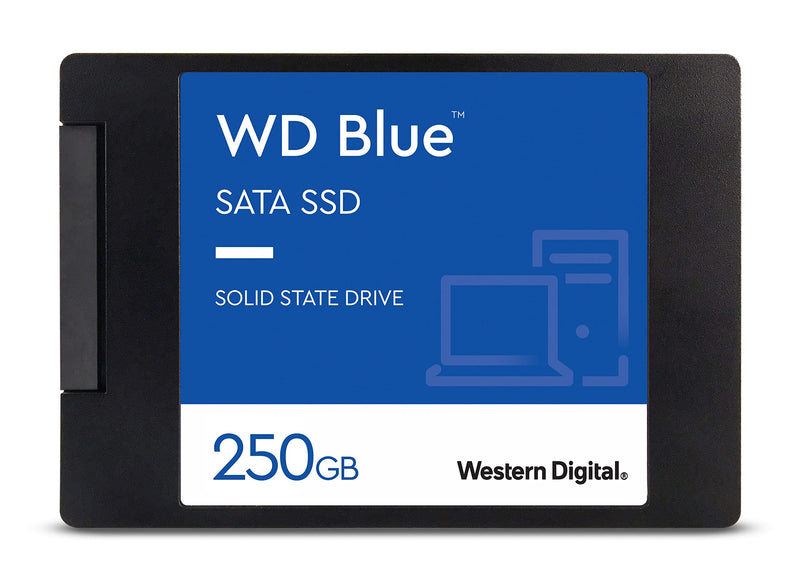 Western Digital WDS250G2B0A WD Blue 3D NAND Internal SSD 2.5 Inch SATA, 250 GB - Black