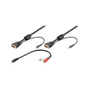 SVGA forb. kabel m. audio, 15 pol SUB-D han/han, 3 m