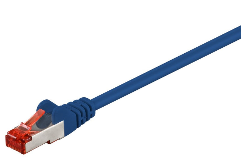 Patch kabel, S/FTP CAT6, 0,25 m, Blå