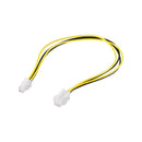 Strøm forlængerkabel, P4  4 pol han/hun, 20 cm