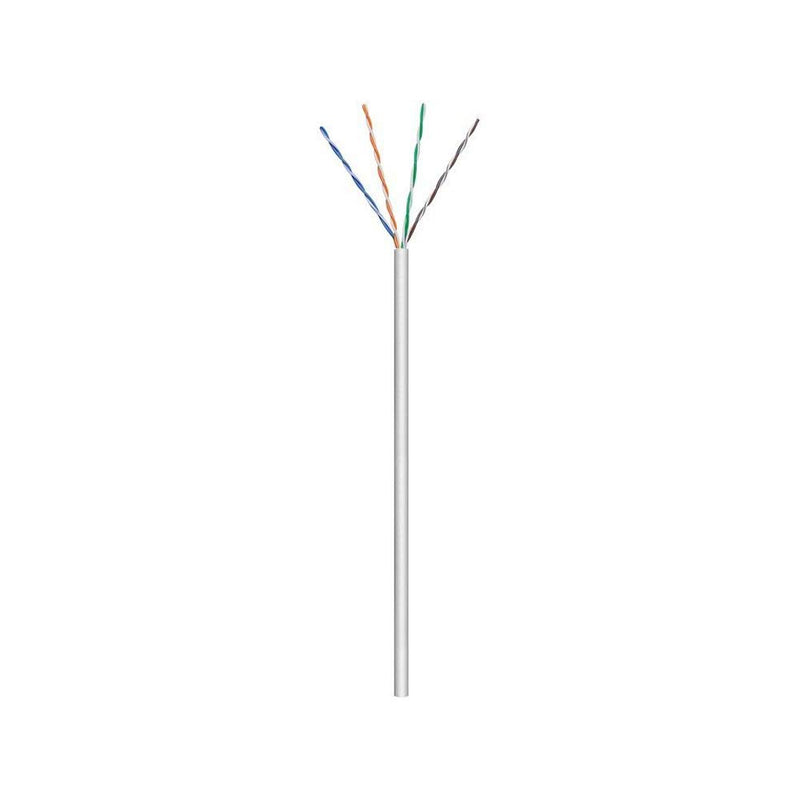 Patch kabel (blød), UTP CAT6, grå, 100 m på spole, CCA