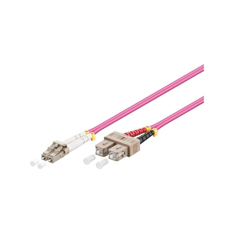 Fiberkabel 50/125 my LC-SC, OM3 multimode duplex, 2 m