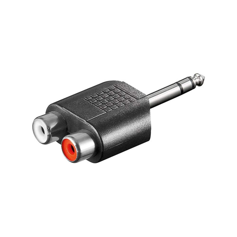 Audio adapter, 6,3 mm st. jack/2xphono hun