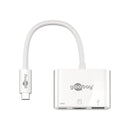 Goobay USB-C Multiport-adaptor HDMI, PD, white - erweitert ein USB-C Gerät for ein HDMI- and ein...