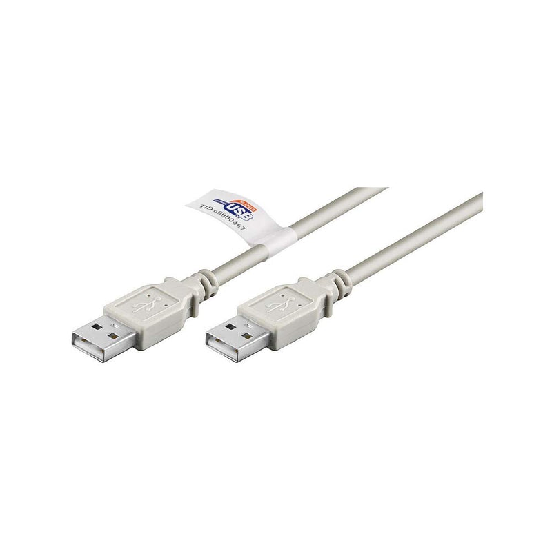 USB2 forb. kabel, A-han/A-han, grå, 5 m