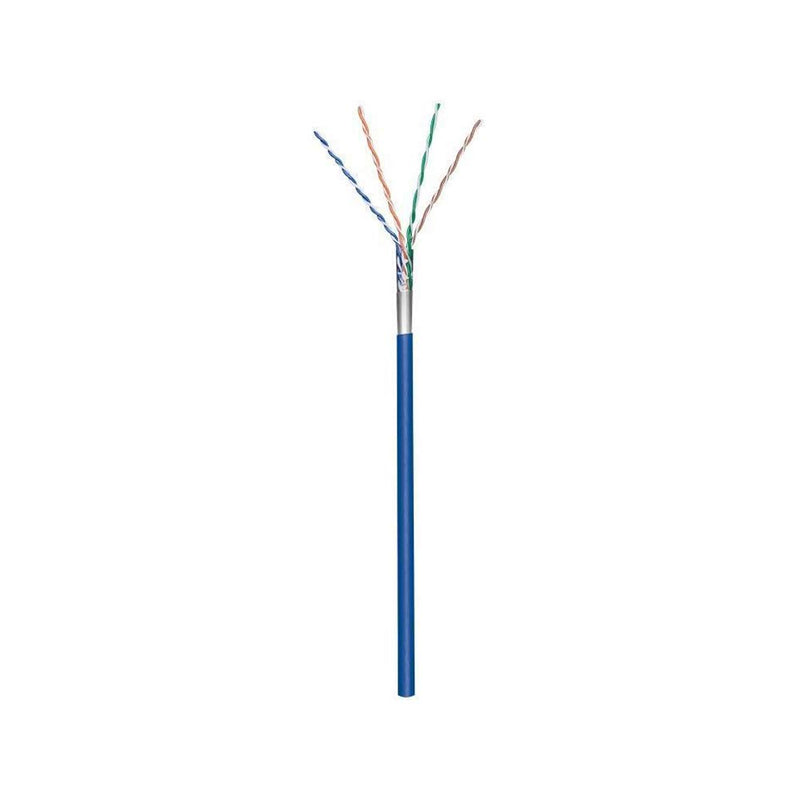 Patch kabel (blød), F/UTP CAT5E, 100 m blå på spole, CCA