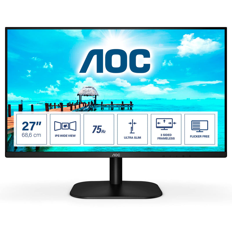 AOC B2 27B2H computerskærm 68,6 cm (27") 1920 x 1080 pixel Fuld HD LED Sort