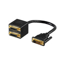 DVI adapter DVI-D Han (24+1)  2x DVI-D Hun