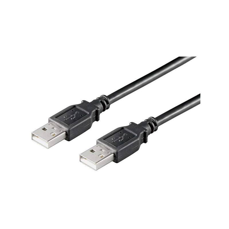 USB2 forb. kabel, A-han/A-han, sort, 3 m